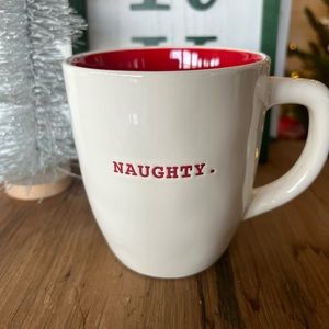 Rae Dunn | Naughty Typewriter Coffee Mug Holiday Red Interior